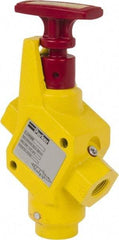 Parker - 1/2" NPT Safety Lockout Valve - 3-Way, 2 Position, Handle, 9.5 CV Rate, 250 Max psi & 160°F Max Temp - Benchmark Tooling