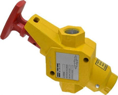 Parker - 3/4" NPT Safety Lockout Valve - 3-Way, 2 Position, Handle, 9.5 CV Rate, 250 Max psi & 160°F Max Temp - Benchmark Tooling