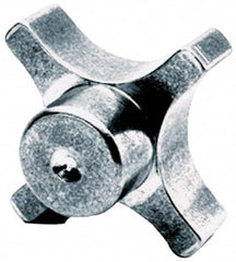 Gibraltar - 63.5mm Head Diam, 4 Point Lobed Knob - M12x1.75 Hole, Aluminum - Benchmark Tooling