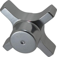 Gibraltar - 63.5mm Head Diam, 4 Point Lobed Knob - Aluminum - Benchmark Tooling