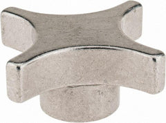 Gibraltar - 76.2mm Head Diam, 4 Point Lobed Knob - M16x2 Hole, Aluminum - Benchmark Tooling