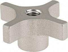 Gibraltar - 63.5mm Head Diam, 4 Point Lobed Knob - M12x1.75 Hole, Aluminum - Benchmark Tooling