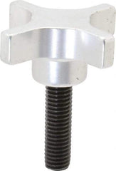 Gibraltar - 2-1/2" Head Diam, 4 Point Lobed Knob - 1/2-13 Stem, Aluminum - Benchmark Tooling