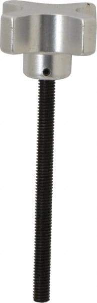 Gibraltar - 38.1mm Head Diam, 4 Point Lobed Knob - M6x1 Stem, Aluminum - Benchmark Tooling