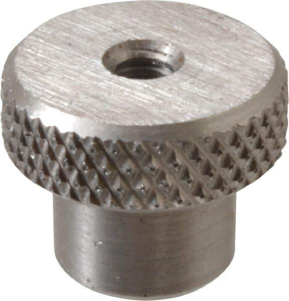 Gibraltar - 3/4" Head, Knurled Knob - Tapped Thru, Stainless Steel - Benchmark Tooling