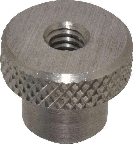 Gibraltar - 3/4" Head, Knurled Knob - Tapped Thru, Stainless Steel - Benchmark Tooling