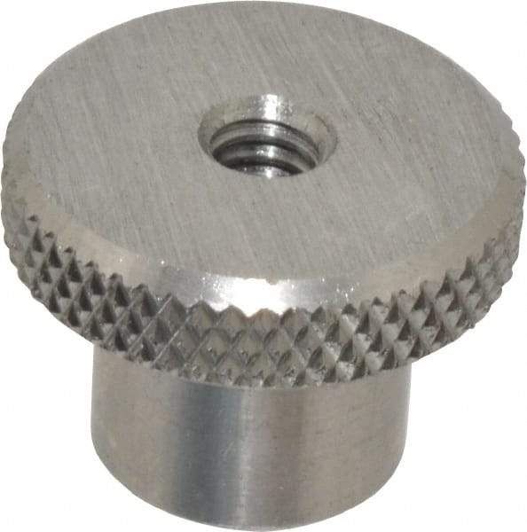 Gibraltar - 1" Head, Knurled Knob - Tapped Thru, Stainless Steel - Benchmark Tooling
