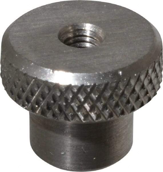 Gibraltar - 19mm Head, Knurled Knob - Tapped Thru, Stainless Steel - Benchmark Tooling