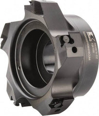 Kennametal - 5 Inserts, 5" Cut Diam, 1-1/2" Arbor Diam, 0.394" Max Depth of Cut, Indexable Square-Shoulder Face Mill - 0/90° Lead Angle, 60.45mm High, BGHX 15L5... Insert Compatibility, Series Fix-Perfect - Benchmark Tooling