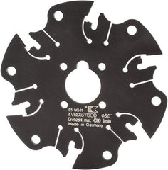 Kennametal - Arbor Hole Connection, 1/8" Cutting Width, 7/8" Depth of Cut, 3" Cutter Diam, 5/8" Hole Diam, 6 Tooth Indexable Slotting Cutter - KVNS Toolholder, OD 3118.. Insert - Benchmark Tooling