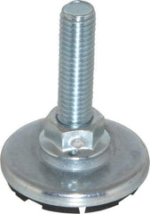 Tech Products - 1/2-13 Bolt Thread, Studded Pivotal Stud Mount Leveling Pad & Mount - 300 Max Lb Capacity, 2-1/8" Base Diam, 1-3/4" Thread Length - Benchmark Tooling