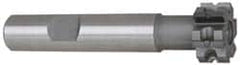 Whitney Tool Co. - 1/32" Radius, 1/16" Circle Diam, 3/4" Cutter Diam, 3/8" Cutting Width, Shank Connection, Concave Radius Cutter - 1/2" Shank Diam, 3" OAL, Carbide-Tipped, Uncoated, Profile Ground, 6 Teeth, Weldon Flat - Benchmark Tooling