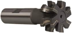 Whitney Tool Co. - 3/16" Radius, 3/8" Circle Diam, 1-3/8" Cutter Diam, 3/4" Cutting Width, Shank Connection, Concave Radius Cutter - 3/4" Shank Diam, 3-1/2" OAL, Carbide-Tipped, Uncoated, Profile Ground, 6 Teeth, Weldon Flat - Benchmark Tooling