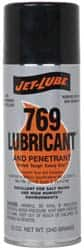 Jet-Lube - 12 oz Aerosol Thin Oily Film Penetrant/Lubricant - Clear Amber, Food Grade - Benchmark Tooling