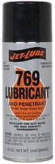 Jet-Lube - 12 oz Aerosol Thin Oily Film Penetrant/Lubricant - Clear Amber, Food Grade - Benchmark Tooling