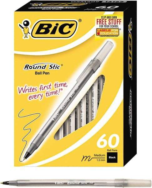 Bic - Ball Point Round Stick Grip Pen - Black - Benchmark Tooling