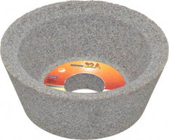 Norton - 3" Diam, 3/4" Hole Size, 1-1/4" Overall Thickness, 60 Grit, Type 11 Tool & Cutter Grinding Wheel - Medium Grade, Aluminum Oxide, K Hardness, Vitrified Bond, 7,640 RPM - Benchmark Tooling