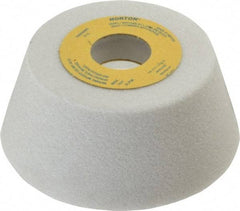 Norton - 3" Diam, 3/4" Hole Size, 1-1/4" Overall Thickness, 60 Grit, Type 11 Tool & Cutter Grinding Wheel - Medium Grade, Aluminum Oxide, J Hardness, Vitrified Bond, 7,640 RPM - Benchmark Tooling