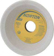 Norton - 6" Diam, 1-1/4" Hole Size, 2" Overall Thickness, 46 Grit, Type 11 Tool & Cutter Grinding Wheel - Coarse Grade, Aluminum Oxide, K Hardness, Vitrified Bond, 3,820 RPM - Benchmark Tooling