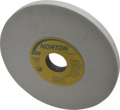 Norton - 7" Diam x 1-1/4" Hole x 1/2" Thick, K Hardness, 100 Grit Surface Grinding Wheel - Aluminum Oxide, Type 1, Fine Grade, 3,600 Max RPM, Vitrified Bond, No Recess - Benchmark Tooling