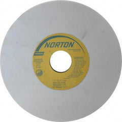 Norton - 7" Diam x 1-1/4" Hole x 1/2" Thick, J Hardness, 120 Grit Surface Grinding Wheel - Aluminum Oxide, Type 1, Fine Grade, 3,600 Max RPM, Vitrified Bond, No Recess - Benchmark Tooling