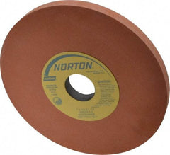 Norton - 7" Diam x 1-1/4" Hole x 1/2" Thick, Q Hardness, 220 Grit Surface Grinding Wheel - Aluminum Oxide, Type 1, Very Fine Grade, 3,600 Max RPM, Vitrified Bond, No Recess - Benchmark Tooling