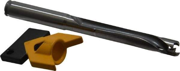 Kennametal - 10.5 to 10.99mm Diam, 5xD, 54.86mm Max Depth, 7/16" Shank Diam, 67.82mm Flute, 120.65mm OAL, Replaceable Tip Drill - KTIP04219HP Insert, K Seat Size, Series KenTIP - Benchmark Tooling