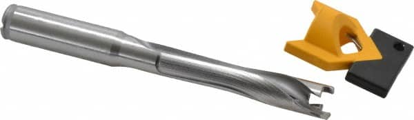 Kennametal - 13 to 13.49mm Diam, 5xD, 67.56mm Max Depth, 9/16" Shank Diam, 82.3mm Flute, 133.35mm OAL, Replaceable Tip Drill - KTIP05156HP Insert, P Seat Size, Series KenTIP - Benchmark Tooling