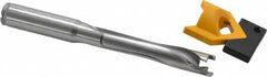 Kennametal - 13 to 13.49mm Diam, 5xD, 67.56mm Max Depth, 9/16" Shank Diam, 82.3mm Flute, 133.35mm OAL, Replaceable Tip Drill - KTIP05156HP Insert, P Seat Size, Series KenTIP - Benchmark Tooling
