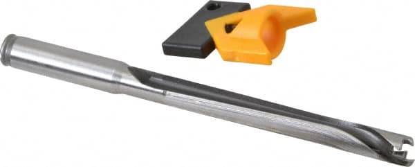 Kennametal - 10 to 10.49mm Diam, 8xD, 84mm Max Depth, 7/16" Shank Diam, 98.8mm Flute, 146.05mm OAL, Replaceable Tip Drill - KTIP03946HP Insert, J Seat Size, Series KenTIP - Benchmark Tooling