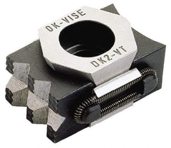 Mitee-Bite - 12,000 Lb Holding Force Single Vise Machinable Wedge Clamp - 2.05" Wide x 1.18" Deep x 0.87" High Base, 30 to 34 HRC, 2.05 to 2.32" Jaw Spread, 110 Lb/Ft Torque, 1/2-13 Screw Thread - Benchmark Tooling