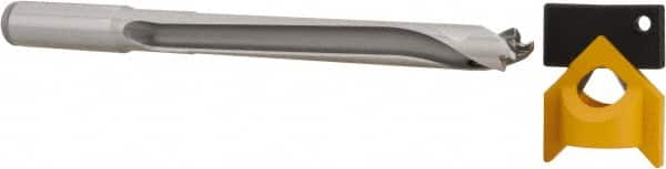 Kennametal - 13 to 13.49mm Diam, 8xD, 108mm Max Depth, 9/16" Shank Diam, 130.3mm Flute, 180.98mm OAL, Replaceable Tip Drill - KTIP05156HP Insert, P Seat Size, Series KenTIP - Benchmark Tooling