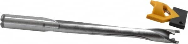 Kennametal - 15 to 15.99mm Diam, 8xD, 128mm Max Depth, 5/8" Shank Diam, 143.4mm Flute, 196.85mm OAL, Replaceable Tip Drill - KTIP05938HP Insert, T Seat Size, Series KenTIP - Benchmark Tooling