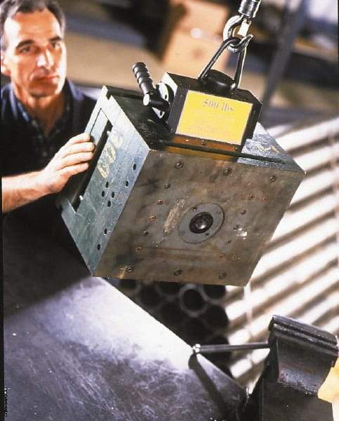 Mag-Mate - 1,200 Lb Load Capacity, Magnetic Lifter - 4-1/2" High x 10-1/2" Wide - Benchmark Tooling