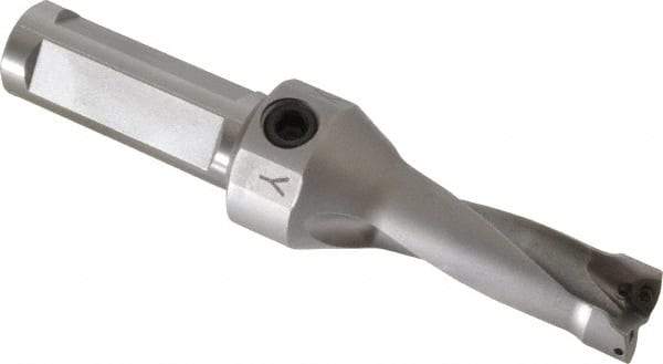 Kennametal - 44.7mm Max Drill Depth, 2.5xD, 17.8mm Diam, Indexable Insert Drill - 2 Inserts, 3/4" Shank Diam, Straight Shank - Benchmark Tooling