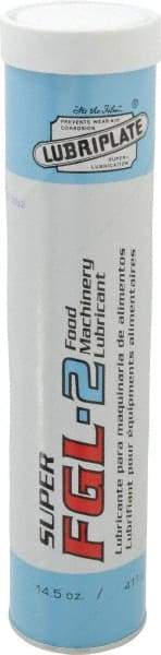 Lubriplate - 14.5 oz Cartridge Aluminum General Purpose Grease - Food Grade, 400°F Max Temp, NLGIG 2, - Benchmark Tooling