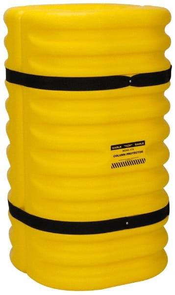 Eagle - 24" Wide x 24" Deep x 42" High, High Density Polyethylene Column Protector - Fits 10" Columns, Yellow - Benchmark Tooling