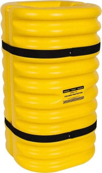Eagle - 24" Wide x 24" Deep x 42" High, High Density Polyethylene Column Protector - Fits 12" Columns, Yellow - Benchmark Tooling