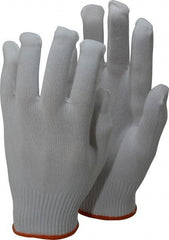 PRO-SAFE - Size M (8) Nylon General Protection Work Gloves - For Inspection, Uncoated, Knit Wrist Cuff, Full Fingered, White, Paired - Benchmark Tooling