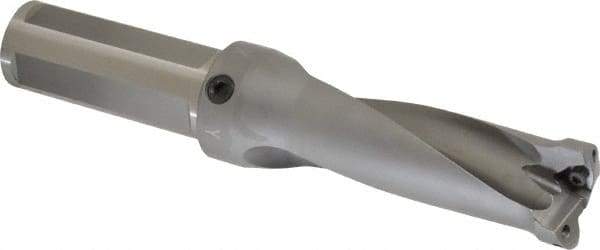 Kennametal - 3.45" Max Drill Depth, 2.5xD, 1-3/8" Diam, Indexable Insert Drill - 2 Inserts, 1-1/4" Shank Diam, Straight Shank - Benchmark Tooling