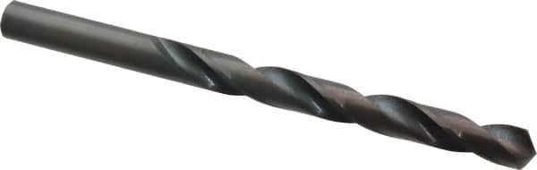 Interstate - 8.9mm 118° High Speed Steel Jobber Drill - Oxide Finish, Right Hand Cut, Spiral Flute, Straight Shank, 4-7/8" OAL, Standard Point - Benchmark Tooling