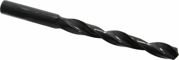 Interstate - 10.2mm 118° High Speed Steel Jobber Drill - Oxide Finish, Right Hand Cut, Spiral Flute, Straight Shank, 5-15/64" OAL, Standard Point - Benchmark Tooling