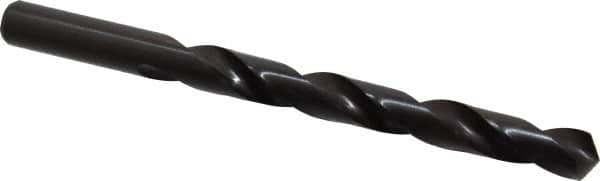 Interstate - 10.9mm 118° High Speed Steel Jobber Drill - Oxide Finish, Right Hand Cut, Spiral Flute, Straight Shank, 140mm OAL, Standard Point - Benchmark Tooling