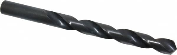 Interstate - 12.4mm 118° High Speed Steel Jobber Drill - Oxide Finish, Right Hand Cut, Spiral Flute, Straight Shank, 152mm OAL, Standard Point - Benchmark Tooling
