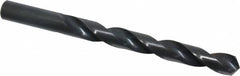 Interstate - 12.4mm 118° High Speed Steel Jobber Drill - Oxide Finish, Right Hand Cut, Spiral Flute, Straight Shank, 152mm OAL, Standard Point - Benchmark Tooling