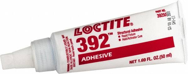 Loctite - 50 mL Tube Two Part Acrylic Adhesive - 15 min Working Time, 2,500 psi Shear Strength, Series 392 - Benchmark Tooling