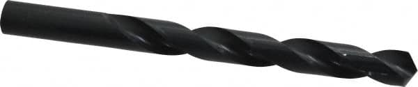 Interstate - 13mm 118° High Speed Steel Jobber Drill - Oxide Finish, Right Hand Cut, Spiral Flute, Straight Shank, 5-63/64" OAL, Standard Point - Benchmark Tooling