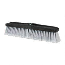 PRO-SOURCE - 18" General Purpose Polypropylene Push Broom - 3" Bristle Length, Plastic Block, Bolt-On Handle Connection, Handle Sold Separately - Benchmark Tooling