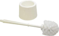 PRO-SOURCE - 17" OAL Toilet Bowl Brush - Polypropylene Bristles, 14-1/2" Plastic Handle, White - Benchmark Tooling