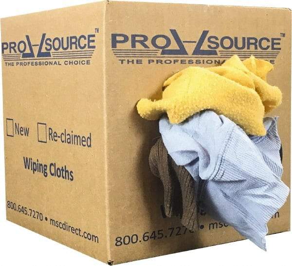 PRO-SOURCE - Reclaimed Rags - Assorted Colors, Fleece and Sweatshirt, Low Lint, Box - Benchmark Tooling